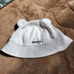 【46cm】COMME CA ISM 耳付きバケットハット ホワイト