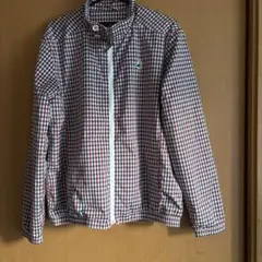 paradisoトリコロールカラーのチェック柄ジップアップジャケット