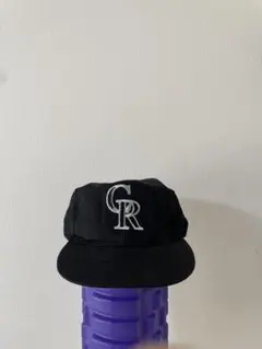 古着　ピルボックス型　キャップ　黒
