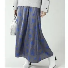 未使用　ROSEBUD 花柄　ロングスカート