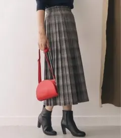 アーバンリサーチドアーズ　チェックプリーツスカート　プリーツスカート