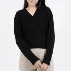 Theory カシミヤ100％ Vネックニット セーター ブラック Sサイズ 黒