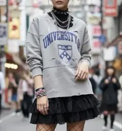 古着リメイク　ダメージスウェット