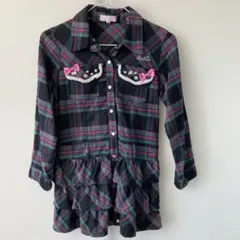 女児ワンピース　140cm チェック柄