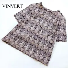 バンベール×リバティ　アイアンシ　半袖Tシャツ　カットソー　９号　Mサイズ　総柄のサムネイル