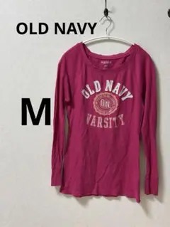 OLD NAVY オールドネイビー 【M】 ワッフル ピンク 長袖 Tシャツ