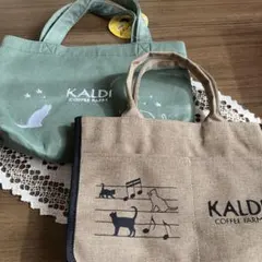 KALDI カルディ　猫トートバッグ　2個セット
