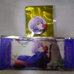 ツイステ　寮服　エペル　缶バッジ　箔押しビッグクリアカード　セット　AGF