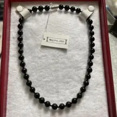 ブラックネックレス天然石マグネットジョイント