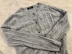 UNIQLO ケーブルニットカーディガン グレー Mサイズ