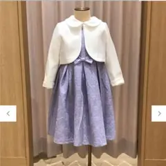 anyfam 130 レースボンディングワンピース ノーカラーボレロジャケット