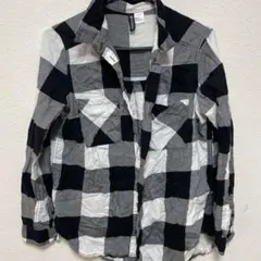 H&M チェック柄 長袖シャツ US8