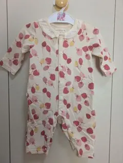 conoco イチゴ柄ロンパース 70 バースデイ