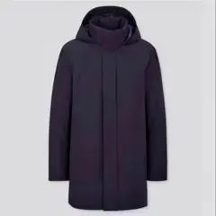 【UNIQLO】ユニクロ　ハイブリッドダウンコート XS ネイビー