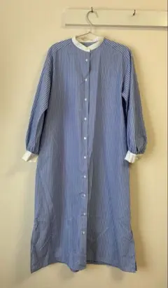 GU ストライプ 長袖 シャツワンピース S