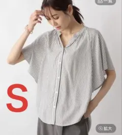 GLOBAL WORK さらさらリラックスブラウス　Vネック　Ｓサイズ