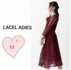 LACEL ADIES リーフモチーフ　総レースAラインワンピース　ドレスのサムネイル