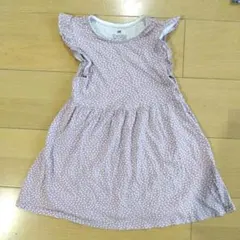 H&M ピンク水玉ノースリーブワンピース 3/4Y
