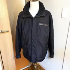 メンズ【美品 ラルフローレン】L 黒 ナイロンジャケット 裏起毛 キルティング