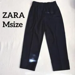 【美品】ZARA / 黒スラックス ゴムウエスト/ コンフォート/ M