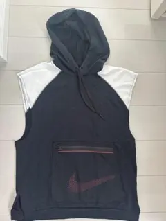 Nike Dri-FIT フード付きタンクトップ M 黒/白　メンズ