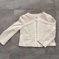 STRBERRY-FIELDS ノーカラージャケット アイボリー