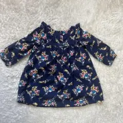 【ベビーギャップ】baby Gap 長袖シャツ ワンピース背中ボタン　80 花柄のサムネイル