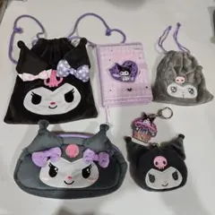 Kuromi 6点　クロミちゃん　セット売り　手帳　巾着　ポーチ　キーホルダー