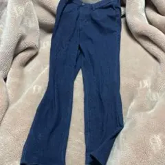 ネイビー ストレッチ スキニーパンツ ベルト付き