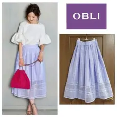 OBLI オブリ 四角形 総レーススカート