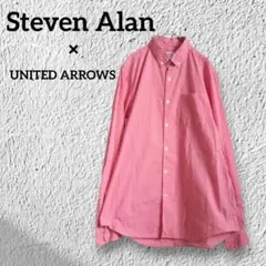 スティーブンアラン　シャツ　USA製　ギンガムチェック　長袖