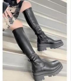 【新品未使用】R&E NEOトラックソールストレッチロングブーツ　Mサイズ