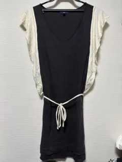 Gap ノースリーブチュニック 黒/白 ワンピース しまむら UNIQLO GU