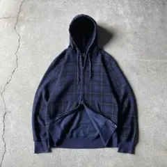 OLD UNIQLO ダブルジップパーカー ブラックウォッチ archive