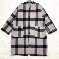 LE GLAZIK ルグラジック リバーシブル コート 2way チェック M