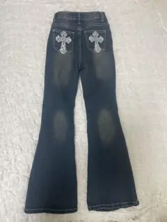 shein キッズ　フレアデニムパンツ