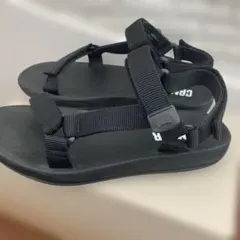 未使用級✨️　厚底 6cm CAMPER　38オープンテウ ブラックサンダル 未使用級✨️ 厚底 6cm CAMPER 38オープンテウ ブラックサンダル