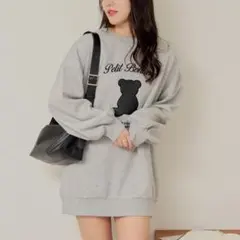 ロゴクマ裏起毛ミニワンピース OLIVEdesOLIVE