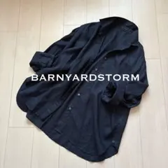 バンヤードストーム 2way リネンビックシルエットシャツ ネイビー 春夏