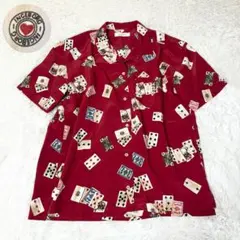 インゲボルグ オープンカラーシャツ 赤 トランプ 総柄 ピンクハウス 美品✨のサムネイル