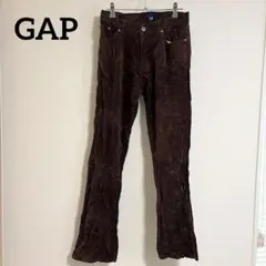 【美脚】GAP コーデュロイ ストレートパンツ 濃茶 ストレッチ 00s 古着