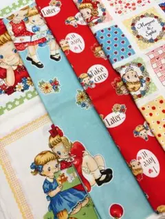 ③ マーガレット&ソフィー　プリント生地　ランダム　4枚セット