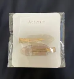 （非売品）Attenir　前髪クリップ　 ヘアピン 2個セット ピンク　オーロラ