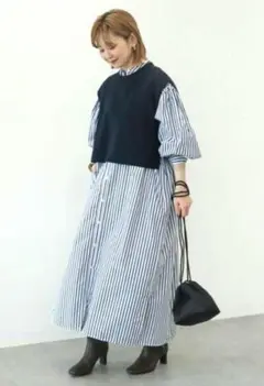 アメリカンホリック　コンビシャツワンピース　M