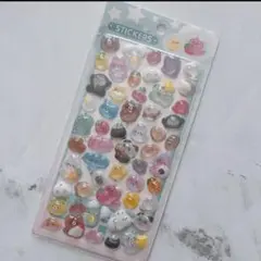 【新品】動物♡うるちゅるボンボンドロップシール