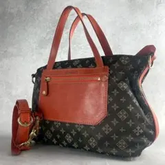 未使用級✨ラシット 2way ハンド ショルダーバッグ ナイロン×レザー 総柄