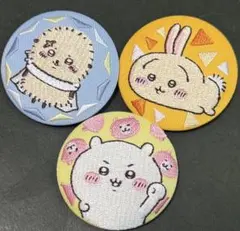 ちいかわ うさぎ ラッコ 刺繍缶バッジ