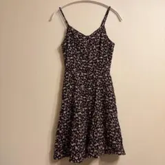 xhiliration 花柄キャミワンピース M バックレースアップ 海外古着