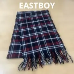イーストボーイ　EASTBOY チェック柄マフラー フリンジ付き