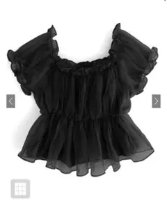 GRL グレイル　2Wayシアーペプラムブラウス　黒M